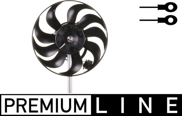 Fan, air conditioning condenser - ACF1000P MAHLE - 1J0959455K, 1J0959455L, 6Q0959455L