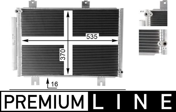 AC36000P, Condenser, air conditioning, MAHLE, 80100T5A003, 102047N, 107789, 350427, 43794, 822594, 940810, DCC1967, DCN40020, HD5316D, M-7130070