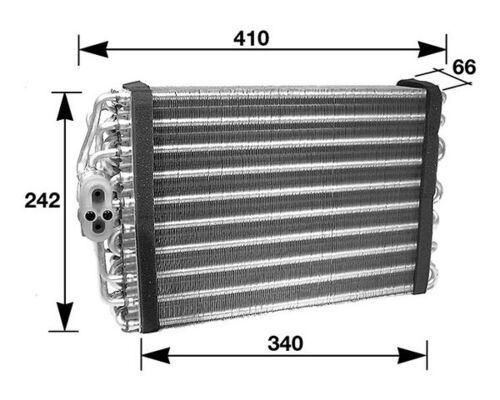 Evaporator, air conditioning - AE46000S MAHLE - 2108300458, A2108300458, 3000V375