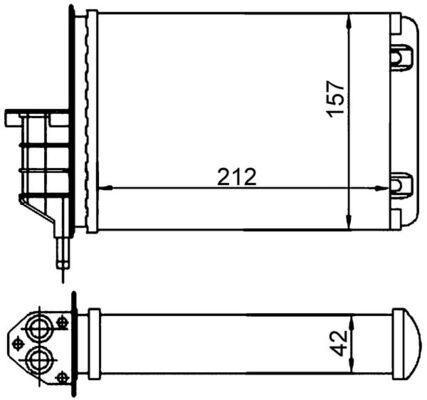 Heat Exchanger, interior heating - AH18000S MAHLE - 46722587, 53610, FT6259