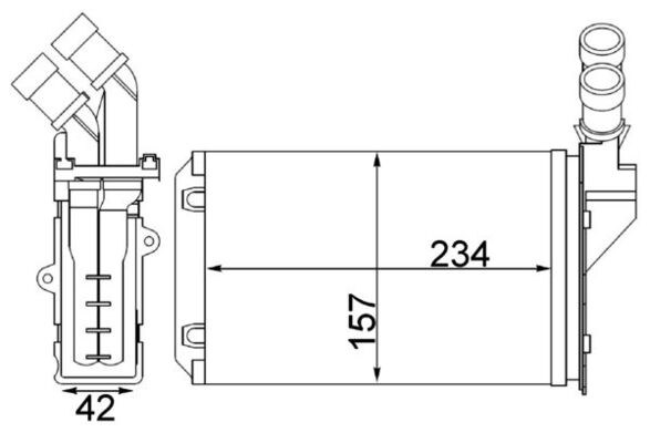 Heat Exchanger, interior heating - AH217000S MAHLE - 644880, 101684, 207M12