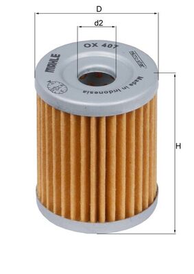 Olejový filtr - OX407 MAHLE - 15400L4A000, 16510-25C00, 3522720000