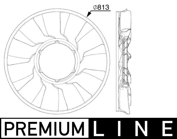 CFW87000P, Fan Wheel, engine cooling, MAHLE, 51066010297, 20004749, 49883, 7067132