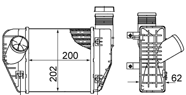 Chladič turba - CI423000S MAHLE - 4F0145805AA, 4F0145805AD, 4F0145805J