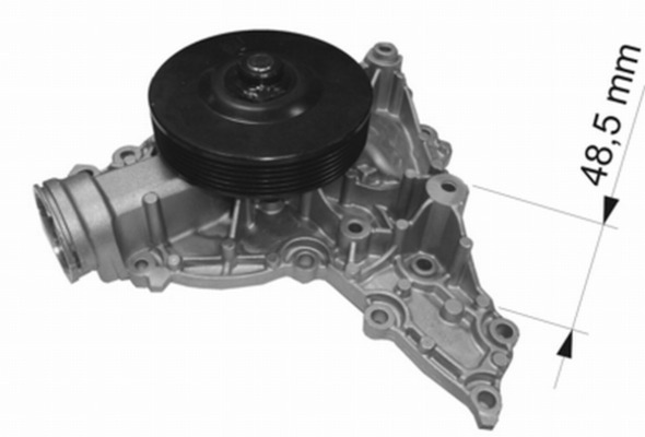 Water Pump, engine cooling - CP435000S MAHLE - 2722000901, A2722000901, 1864
