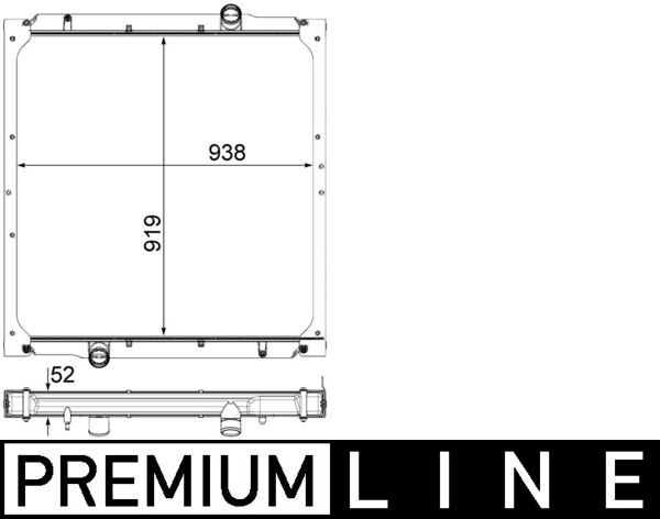 CR1041000P, Chladič, chlazení motoru, Chladič motoru, MAHLE, 81.06101.6524, 82.06101.6072, 260053N, 628762, MN2088