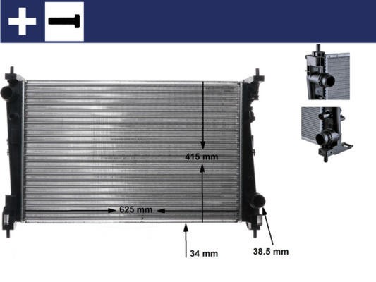 Radiator, engine cooling - CR1112000S MAHLE - 0000051896964, 0000055703927, 1300287