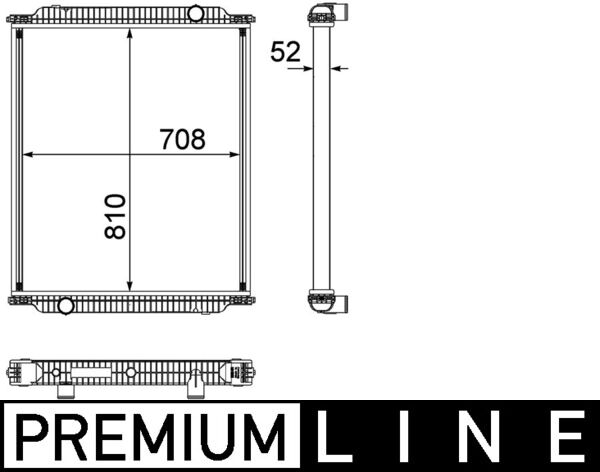 Radiator, engine cooling - CR1153000P MAHLE - 81.06101.6527, RX609016, 8106101.6514