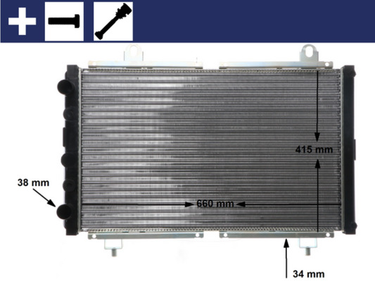 Radiator, engine cooling - CR499000S MAHLE - 0000005933380, 0000005981189, 0000005969173