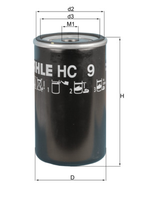 Hydraulický filtr, automatická převodovka - HC9 MAHLE - 0005531003, 0009830613, 0746858