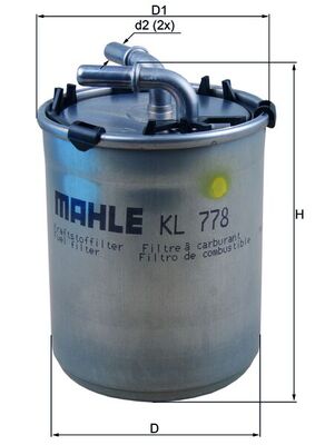 Kraftstofffilter - KL778 MAHLE - 6C0127400, 6R0127400C, 1003230025