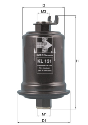 Palivový filtr - KL131 MAHLE - 2330039045, 25176280, MB504764