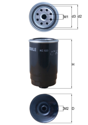 Fuel Filter - KC623 MAHLE - 2247035003, 31922C8900, 2247035004