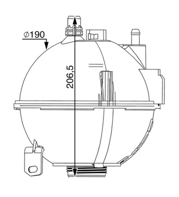 Expansion Tank, coolant - CRT210000S MAHLE - 17138616418, 8616418, 001-10-22462