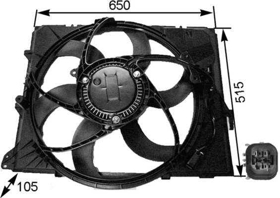 Fan, engine cooling - CFF264000S MAHLE - 17117590699, 17427523259, 7523259