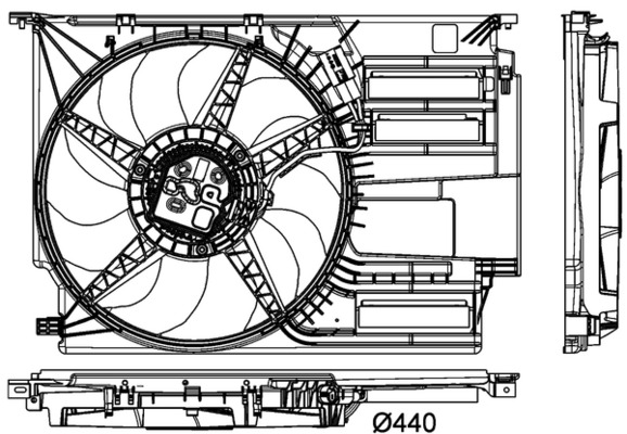 Fan, engine cooling - CFF404000P MAHLE - 17427617610, 7617610, 47922