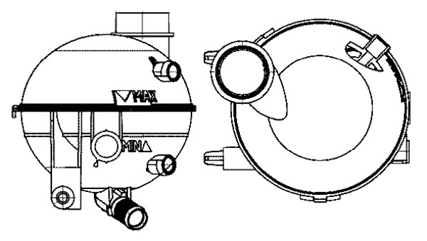 Expansion Tank, coolant - CRT18000S MAHLE - 1323.W4, 063008N, 172302