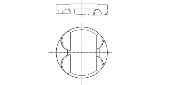 082PI00100000, Píst včetně kroužků a čepu, Píst komp., MAHLE, 11251437146, 11251437147, 1437146, 1437147, 8242220010, 8770213, 8770500022