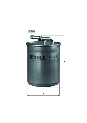 Fuel Filter - KL494 MAHLE - 5Z0127401, 6Q0127400F, 6Q0127401F