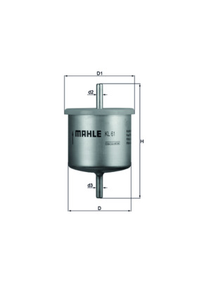 Palivový filtr - KL61 MAHLE - 0122150, 1E0320490, 25067131