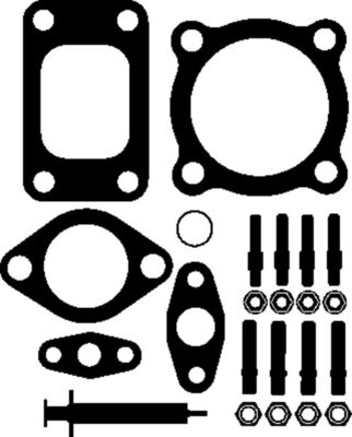 001TA14497000, Mounting Kit, charger, MAHLE, 124497ABS, 729.700, ABS009
