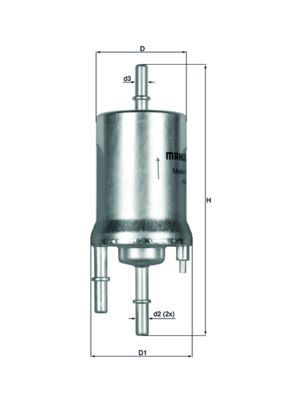 Fuel Filter - KL156/1 MAHLE - 6Q0201051B, 6Q0201051H, 6Q0201512