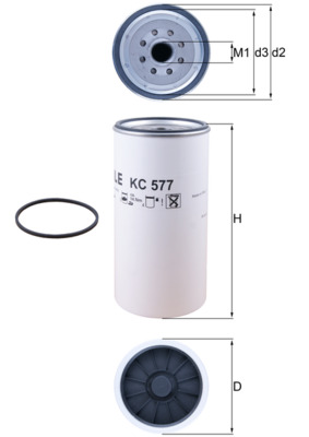Kraftstofffilter - KC577D MAHLE - 5801620130, ALG2399, F026402747