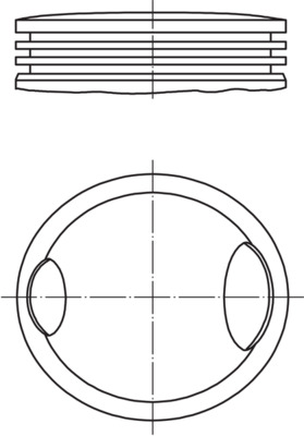 0331202, Piston with rings and pin, MAHLE