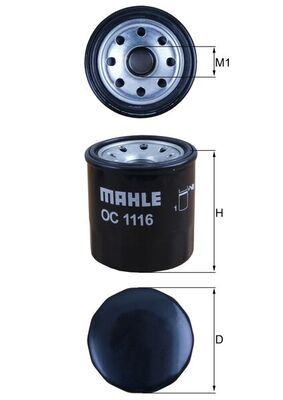 Olejový filtr - OC1116 MAHLE - 2521421, 62700045, HD17004