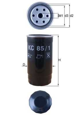 Fuel Filter - KC85/1 MAHLE - MUN000010, WJI100000, WJN101762