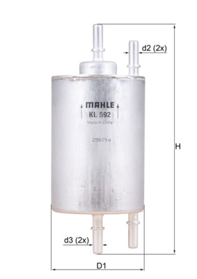 Fuel Filter - KL592 MAHLE - 8E0201511C, 8E0201511F, 8E0201511G