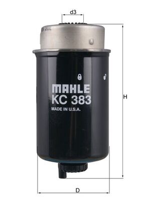 Kraftstofffilter - KC383 MAHLE - WJI500040, 154072343263, 170051
