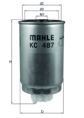 Kraftstofffilter - KC487 MAHLE - 00K68057228AA, 68057228AA, K68057228AA