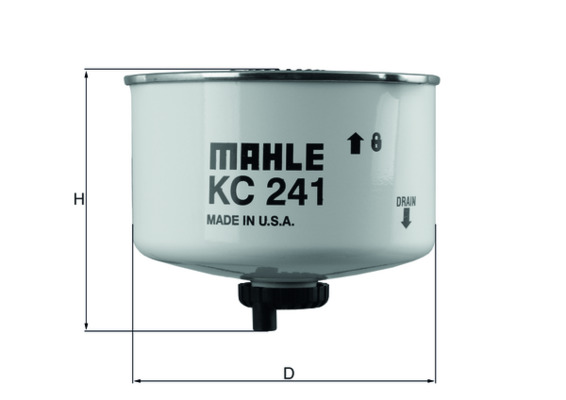 Palivový filtr - KC241D MAHLE - 7H329C296AB, LR009705, LR010416