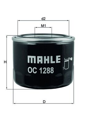 Olejový filtr - OC1288 MAHLE - 90915YZZS2, SU00300311, F026407200