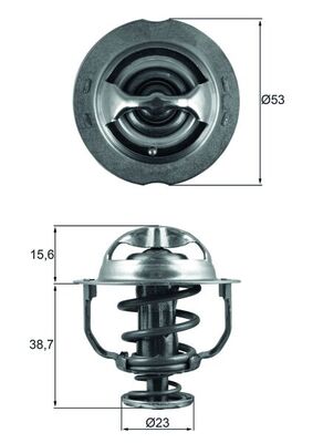 TX20090D, Thermostat, coolant, MAHLE, 06K121113E, 06K121113G, 725090, 731-185, 7.8957, 7.8957S