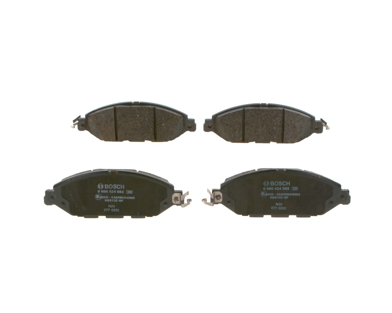 Brake Pad Set Disc Brake 0986424682 Bosch D10603ja0b D10603ja0a