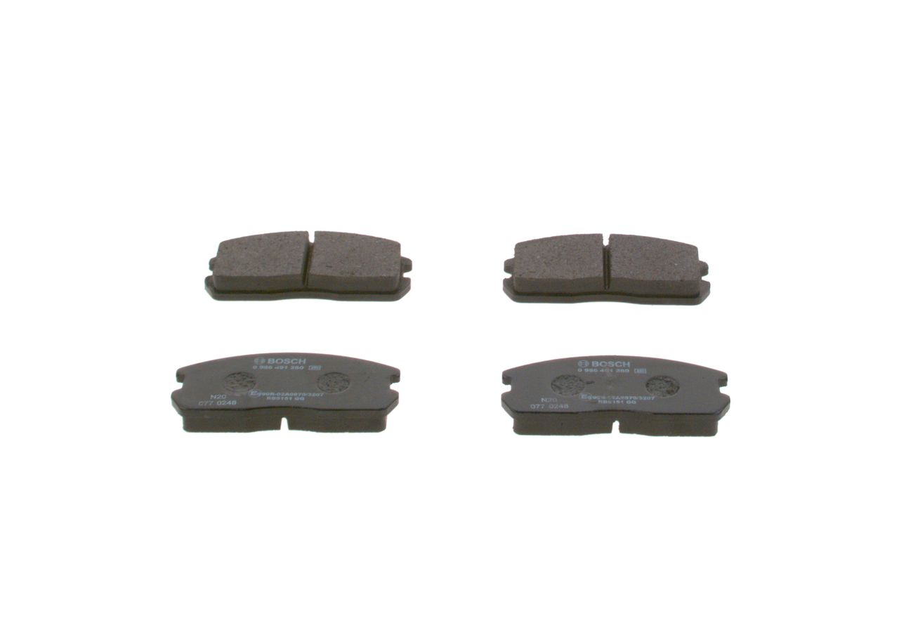 Brake Pad Set, disc brake - 0986491260 BOSCH - AY040MT007, MB277542 ...