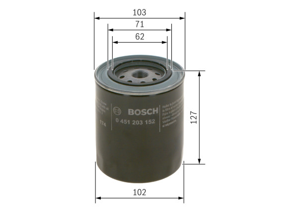 Ölfilter - 0451203152 BOSCH - 0005151017, 04115530, 0411553001