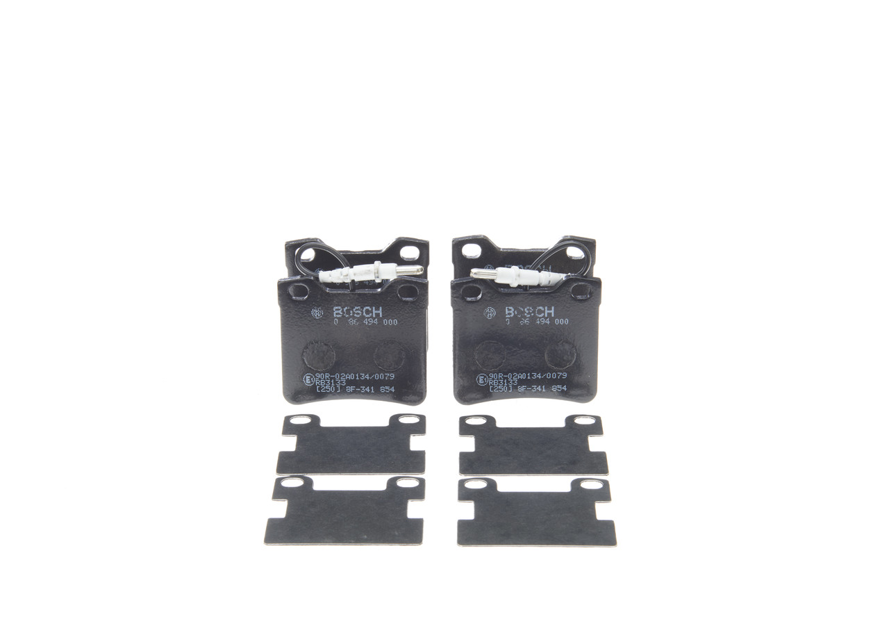 Brake Pad Set, disc brake - 0986494000 BOSCH - A0024204820, A0034200020, A6384230110