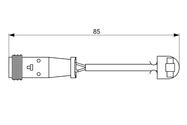 1987473038, Warning Contact, brake pad wear, BOSCH, 2E0906206B, A9065401317, 9065401317, FWI293, WK614