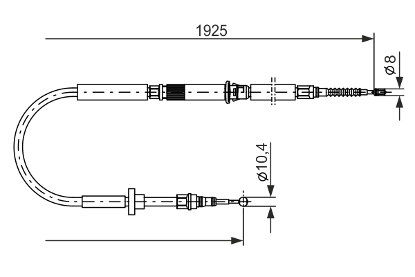 Cable Pull, parking brake - 1987477959 BOSCH - 4B0609721AD, 4B0609721H, 4B0609721N