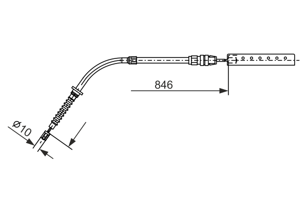 Cable Pull, parking brake - 1987482866 BOSCH - 34406852189, 10.4311, 1840901549