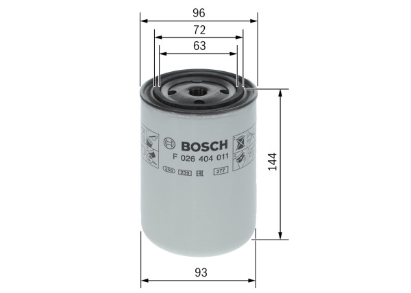 F026404011, Coolant Filter, BOSCH, 130708053DM, 1661964, 16619645, 16619647, 1699830, 16998304, 16998307, 20532237, 21192875, 21388476, 29.006.00, 85402311, 912027900, CSM6506, CW750, E490L, P552096, WA940/9, WFC17, H28WF