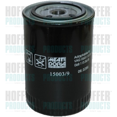 Oil Filter - HOF15003/9 HOFFER - 068115561, 078115561D, 12574927