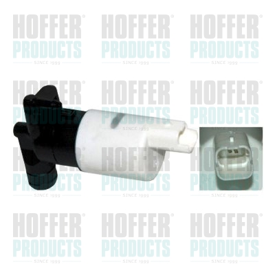 Washer Fluid Pump, window cleaning - HOF7500127 HOFFER - 04409867, 6001549443, 643471
