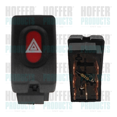 Hazard Warning Light Switch - HOF2103608 HOFFER - 06240140, 6240140, 9138045