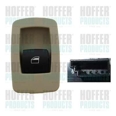 Switch, window regulator - HOF2106013 HOFFER - 61316945876, 6945876, 000051067010