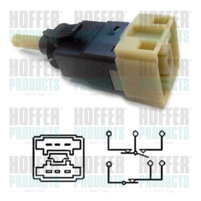 Stop Light Switch - HOF3500065 HOFFER - 0015452109, 0015456409, K05101496AC