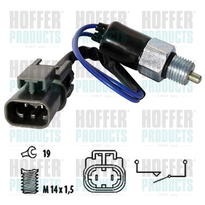 Switch, reverse light - HOF3600076 HOFFER - 1957276, 32005CD10A, 1961429